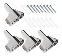 DONFAMDS 4pcs Small Adjustable Shelf Brackets Glass Shelf Clamp with Craftsmanship Comfortable Feel Easy to Install Home Use 2.28x1.97x0.98in