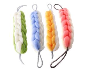 DONFAMDS 4pcs Two Bath Strip Exfoliating Shower Scrubber Professional Back Scrubber for Bathing Use as Body Exfoliator in Shower