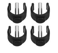 DONFAMDS 4Pcs Walking Pole Holder C-Shape Latch Clamp M6X28Mm Walker Accessories Black Crutch Handgrips Compatible with Φ22Mm Tubes for Mobility Aids and Wheelchair Use