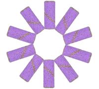 DONFAMDS 50 Pcs Purple Nail Sanding Bands for Acrylic Nails Tungsten Steel Mini Sanding Rings with 240 Grit Portable for Manicure