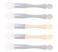 DONFAMDS 5pcs Double Head Face Mask Applicators with Supple Silicone Brush Heads and Convenient Abs Handles for Facial Care and Mud Mask Application Random Color
