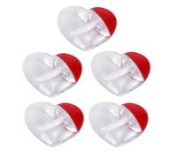 DONFAMDS 5pcs Heart-Shaped Lip Gloss Bottles Reusable Plastic Detachable Design Empty Lip Glaze Containers for Travel and Home