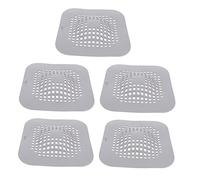 DONFAMDS 5Pcs Kitchen Sink Drain Filter Covers with Suction Cups Square Blocking Hair and Food Strainer for Bathroom and Kitchen Durable Non Deforming Sink Covers to Prevent Clogging