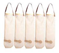 DONFAMDS 5pcs Reusable Produce Bags Mesh Onion Bags for Kitchen Hanging Mesh Vegetable Storage Food Storage Zip Seal for Over The Door