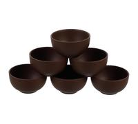 DONFAMDS 6 Pcs Purple Clay Tea Cups Set for Chinese Tea Drinking, Small Clay Teacups Round Cup Mouth, Excellent Workmanship and No Burrs, for Weddings and Christmas