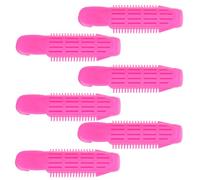 DONFAMDS 6pcs Hairdressing Curlers with Hair Shaping Clips Wave Root Lifting Rollers for Women Magenta Hair Rollers Set for Voluminous Hairstyle