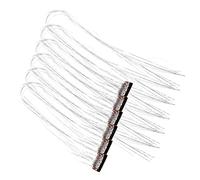 DONFAMDS 6pcs Silver Hair Tinsel Extensions Kit Sparkling Glitter Strands for Women Heat Resistant Fairy Hair Accessories for Parties and Events