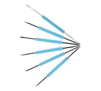 DONFAMDS 6pcs Sky-Blue Soldering Assist Kit with Hardened Tips for PCB Repair Welding Auxiliary Tools for Circuit Board Assembly and Maintenance Ergonomic Handle for Easy One-Hand Operation