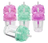 DONFAMDS 7pcs Empty Lip Gloss Tubes with Wand Applicators Refillable Lip Balm Making Kit for Small Business and Personal Use Packaging Random Color