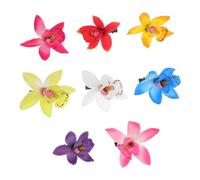 DONFAMDS 8Pcs Orchid Flower Hair Clips Premium Artificial Hairpin Accessories for Weddings Parties and Daily Wear