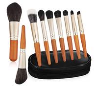 DONFAMDS 9pcs Portable Makeup Brush Storage Case Professional Foundation Blending Face Powder Eyeshadow Blush Brushes for Travel Use