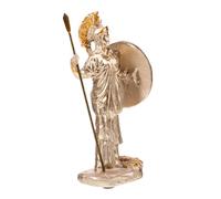 DONFAMDS Athena Goddess of Wisdom Resin Figurine Miniature Statue for Home Decor and Mythology Fans Golden 15cm Gift Box