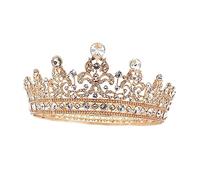DONFAMDS Baroque Rhinestone Hair Crown Elegant Crystal Bridal Tiara for Women Stunning Wedding Accessories Easy to Fix Head Decoration for Unforgettable Memories