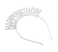 DONFAMDS Birthday Hairband with Glitter Tinsel Crown Headbfor Women for Birthday Celebrations Comfortable Fit and Dazzling Design