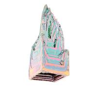 DONFAMDS Bismuth Crystal Specimen Irregular Crystal Mineral Ornament for Home Office and Bar Unique Bismuth Stone Decoration Delicate Craft for Collection and Education