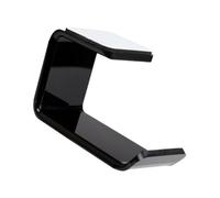 DONFAMDS Black Metal Headphone Hanger with Self-Adhesive Storage Rack, Universal Compatibility Headset Holder for Office and Cyber Cafe, Space-Saving Wall Mounted Hook