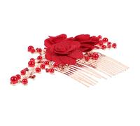 DONFAMDS Bridal Flower Hair Comb Elegant Floral Headpiece with Pearls Accessory for Weddings Engagements and Special Occasions Hair for Women