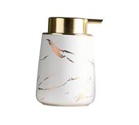 DONFAMDS Ceramic Sub Bottle for Lotion with Press Pump Portable Marbling White Emulsion Dispenser Refillable Travel Toiletries Container for Hand Soap and Makeup