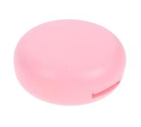DONFAMDS Compact Blush Case with Mirror and Korean Makeup Sponge Holder, Portable Pink Storage Box for DIY Highlighter and Contour Use on the Go