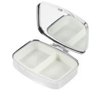 DONFAMDS Compact Metal Pill Organizer Box for Travel, Small Square Pink Medicine Case for Purse and Pocket, Portable Daily Vitamin Container Holder for Outdoor Use