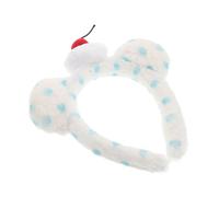 DONFAMDS Cute Cherry Bear Ears Headband for Women and Boys and Girls Soft Plush Hairband for Face Washing Skincare and Makeup Application Fun Animal Costume Accessory for Spa Days and