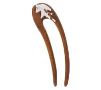 DONFAMDS Elegant U Shaped Wooden Hairpin for Women Simple Hair Fork Accessory for Updos and Vintage Hairstyles Stable Grip for Everyday and Special Occasions