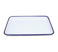 DONFAMDS Enamel White Ceramic Rectangular Serving Tray 28x39cm Food Serving Platter for Kitchen Dining Coffee Table Appetizer Bread Tray