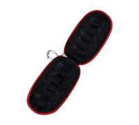 DONFAMDS Essential Oil Bottle Key Case with 10 Slots for 2ml Bottles Portable Red Travel Storage Bag with Handle for Home and On-The-go