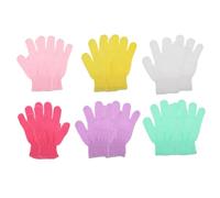 DONFAMDS Exfoliating Shower Gloves 10pcs Dual-sided Bathing Body Scrubbers Mixed Colors Soft Finger Mitts for Dead Skin Removal and Deep Cleansing in Bathroom