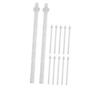 DONFAMDS Flush Toilet Kit and Easy Replacement with Cuttable Length Toilet Button Rod 12pcs Plastic Replacement Rods for Bathroom Repair
