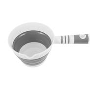 DONFAMDS Foldable Plastic Water Ladle with Hanging Hole, Multi-Purpose Kitchen Water Scoop for Home Use, Collapsible Design, Scoop Spoon for Bathroom Hair Washing and Travel