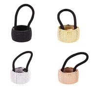 DONFAMDS Hair Holder Elastic Time Styling 4pcs Made of Sturdy and Resin, Easy to Put with Assorted Colours for Ponytail Styling