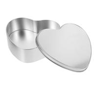 DONFAMDS Heart Candy Box Sublimation Printable Iron Tinplate Storage Box Silver Simple Appearance with Good Sealing Effects for Storage