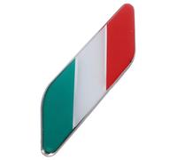 DONFAMDS Italian Flag Car Sticker with Wing Design for Vehicle and Home Decor, Easy Installation, Made of Sturdy Aluminum Alloy and Epoxy, Versatile Use for Front Bumper, Side, Trunk, Or