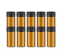 DONFAMDS Mini Glass Perfume Bottles 10 Pcs Portable Small Bottles 3ml with Leak-proof Grain Lid and Hole Plug for Essential Oils and Chemistry, for Traveling