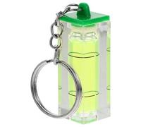 DONFAMDS Multi-functional Green Plastic Pocket Keychain with High-precision Level Bubble, Unique Fashionable Mini Leveler for Measuring Horizontal Surfaces and Everyday Use Random Color