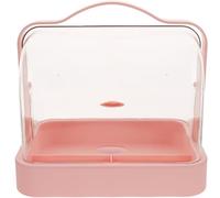 DONFAMDS Pink Cosmetic Storage Organizer for Desktop Makeup Cabinet, Multipurpose Pp and Silicone Makeup Organiser to Keep Accessories Organized in Dressing Rooms and Powder Rooms