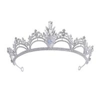 DONFAMDS Princess Crown Bridal Headband 6.29x6.29x1.97in Not Easy to Get Deformed Practical Classic Stunning Rhinestone Design for Women Parties Costumes