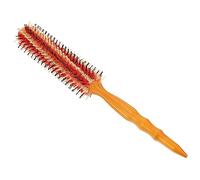 DONFAMDS Round Hair Styling Comb Ergonomic Wooden Handle Hair Brush for Curling Detangling Salon Use Lightweight Portable for Effortless Styling and Blow Drying