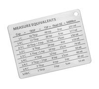 DONFAMDS Small Measure Equivalents Chart Kitchen Conversion Chart Magnet 4.32x3.34x0.20in Stainless Steel Easy to Read Magnetic Back for Home Kitchen