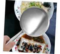 DONFAMDS Stainless Steel Asian Rice Paddle with Ergonomic Handle Multipurpose Kitchen Serving Spoon for Tofu Brain Rice and Dessert Flat Bottom Ladle for Home and Restaurant Use