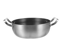 DONFAMDS Stainless Steel Honeycomb Nonstick Skillet with Double Handles and Flat Bottom, Easy Cleaning Non Stick Frying Pan Suitable for Cooking and Stewing the Kitchen