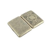 DONFAMDS Vintage Bronze Stainless Steel Cigarette Case 20pcs Portable Cigarette Container Smoking Storage Holder for Travel and Everyday Use
