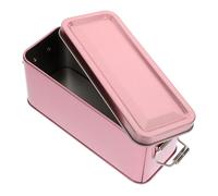 DONFAMDS Vintage Tinplate Cookie Storage Box with Lid Multi-use Metal Biscuit Container for Candies and Desserts Compact and Tin Case with Sealing Cover for Home Kitchen Organization Rose