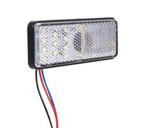 DONFAMDS Waterproof White LED Trailer Side Marker Light with Abs Material, Practical Magnetic LED Side Lights for Trucks and Caravans, Outdoor Use