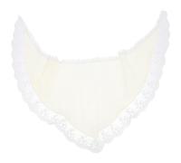 DONFAMDS Women Hair Scarf Triangle Bandana with Delicate Lace Design, Versatile Beige Cloth Hair Wrap Scarf for Multi-way Wearing, Stylish Floral Headscarf for Women