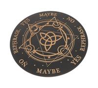 DONFAMDS Wood Spirit Board with Star Pattern for Pendulum Divination and Dowsing, Black Wood Material Featuring Embody Destiny and Exploring Inner Heart Functions, for Witches