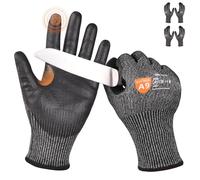 Donfri 2 Pairs Level 9 Cut Resistant Safety Work Gloves, High Protection Cutting Proof Chainsaw Gloves with Reinforced Thumb, Non Slip, Durable, Touch-screen (XL)