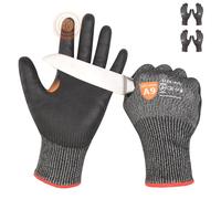 Donfri 2 Pairs Level 9 Cut Resistant Safety Work Gloves, High Protection Cutting Proof Chainsaw Gloves with Reinforced Thumb, Non Slip, Durable, Touch-screen (L)