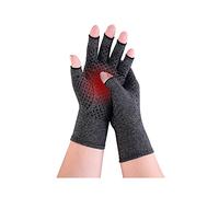Donfri Arthritis Compression Gloves, Anti-Slip Fingerless Hand Support (M)